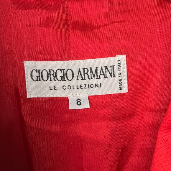 Giorgio Armani Red Blazer Jacket Womens 8 - Picture 4 of 11